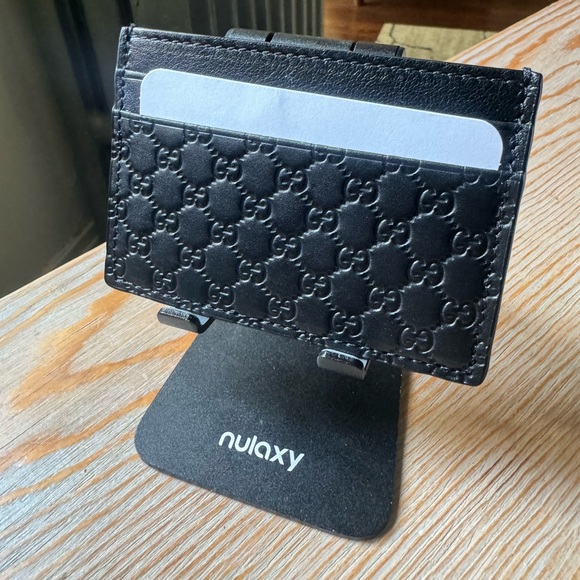 Gucci Micro Guccissima black leather card holder - Picture 4 of 10